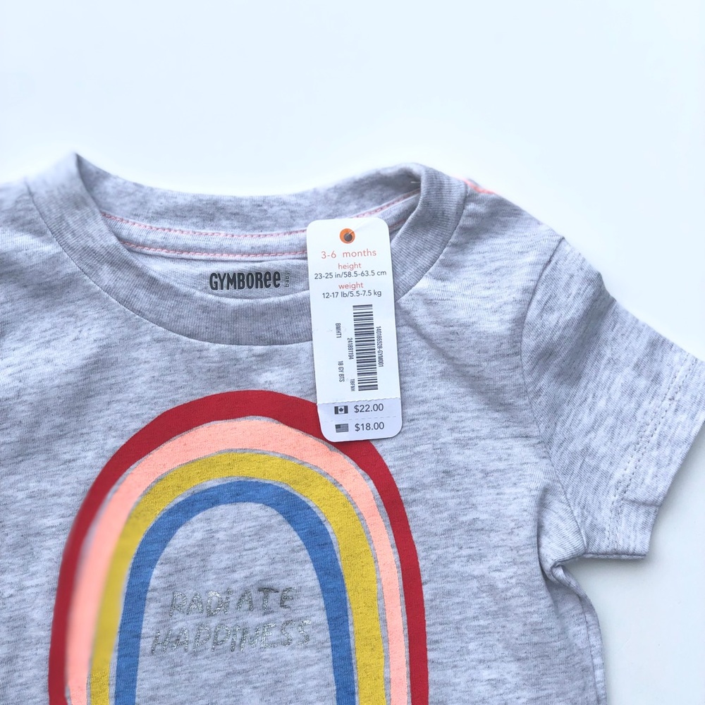 NWT Baby Radiate Happiness Rainbow T-Shirt 3-6 m - Picture 5 of 5